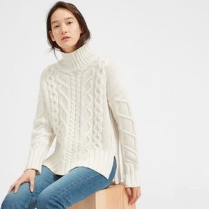 Everlane Wool Cashmere Cable Knit Ivory Sweater✨